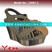 Wholesale Fashion Lady Wedge heel Sandal boots