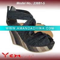 Wholesale Fashion Lady Wedge heel Sandal boots
