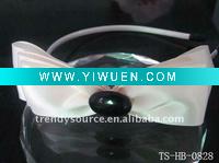 Wholesale BEIGE BOWTIE HAIR BANDS WITH STONE FOR LADIES