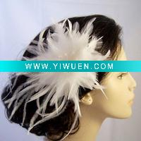 Wholesale Bridal Feather Flower with Rinestone