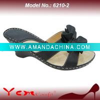 Wholesale PU Ladies wedge-heeled Slipper