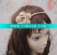 Wholesale 100% Handmade Hand Crochet Headband, Head wrap, Hair band, Hair wrap with Flower FS-019
