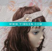 Wholesale 100% Handmade Hand Crochet Headband, Head wrap, Hair band, Hair wrap with Flower FS-017
