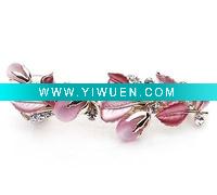 Wholesale Fashion 2011 Style Reddish Leaves Shape Rhinestone Set Alloy Hairclip 100220,Hair Ornament Jewelry