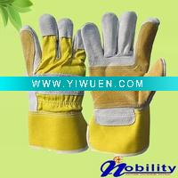 Wholesale Doule palm leather working gloves
