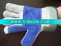 Wholesale double palm leather industrial glove for heavy work