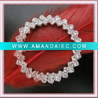 Wholesale Round Wedding Ribbon Invitation Rhinestone Buckle