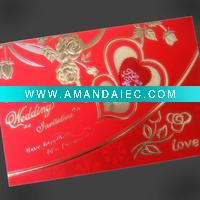 Wholesale embossing paper wedding invitation card