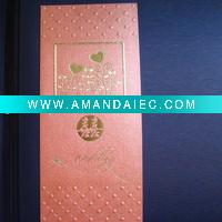 Wholesale hot stamping wedding invitation card