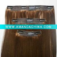Wholesale clip in human hair extension with lace