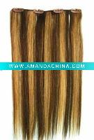 Wholesale 1 piece clip hair extensions, double wefted clip in human hair extensions, genuine hair extensions, 100% cabello natural