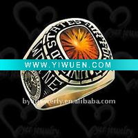 Wholesale shiny custom military ring gold finish, army ring