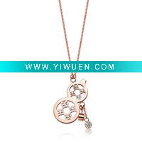 Wholesale Fashion rose gold necklace ,I FEEL