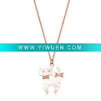 Wholesale Lovely cat necklace ,I FEEL