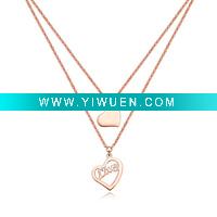 Wholesale Fashion heart necklace ,I FEEL