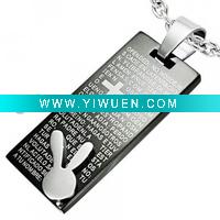 Wholesale stainless steel jewelry pendant with black platting