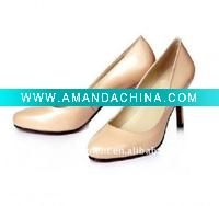 Wholesale Women shoes pink leather office shoes