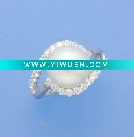 Wholesale sterling silver ring with pearl