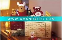 Wholesale wooden xmas snowman santa calendar, Kalender, HC-08003,