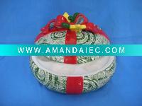 Wholesale Ceramic christmas egg shape candy, cookie box