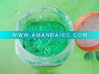 Wholesale hexagon holographic light green glitter powder for crafts