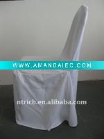 Wholesale 2011 white colour standard banquet chair cover,polyester material,durable and easy washable