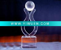 crystal awarding cup