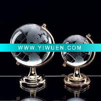 Sandblasted crystal globe with metal stand MH-0011H