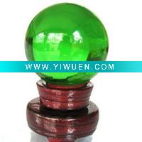 Crystal ball with wooden base