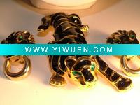 Wholesale vintage tiger brooch and earrings