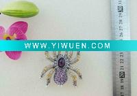 Wholesale Newest real animal fashion spider diamond brooch