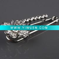 Wholesale 2011 fashion copper alloy crystal Rhinestone brooch pin flower gold&silver jewelry