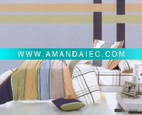 Wholesale Fancy stripe 100%cotton pigment printing 4pcs bedding set/pillow case/bed sheet/flat sheet/quilt cover(QSMX)