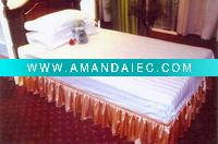 Wholesale bed skirt&stripe fitted sheet