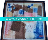 Wholesale screen printing square silk scarf