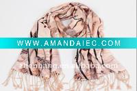 Wholesale Flower Pattern Two Layers Scarf Pure Silk Fabric