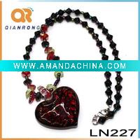 Wholesale 2011 Heart Shape Lampwork Glass Crystal Bead