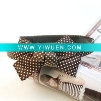 Wholesale Lovely style butterfly tie headband (Dark Brown)