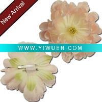 Wholesale fashion 150mm in dameter polyster peony brooch flower /corsage