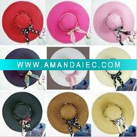 Wholesale Lady wide brim straw beach sun hat