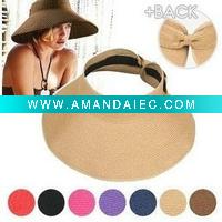 Wholesale Fashion Lady folded mesh sun cap