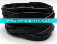 Wholesale Woven Genuine Real Leather Bracelet