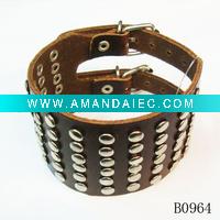 Wholesale men's genuine leather bracelet/wide bracelet/big bracelet