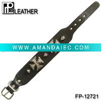 Wholesale Cross leather bracelet