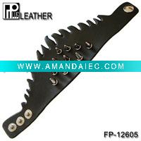 Wholesale Flame leather bracelet with studs