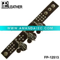 Wholesale Leather bracelet with skulls