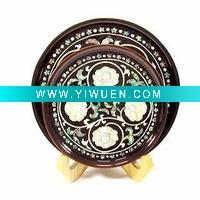 Wholesale [KITA] Lacquered Wooden Plate Set