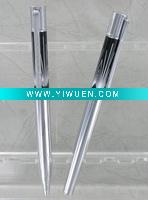 Black/ white chromed dia-cut gift metal pen set