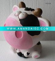 Wholesale Polyresin handicraft milk cow money box