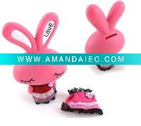 Wholesale love rabbit money box